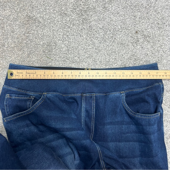 Halara Jeans Womens XL Blue Wide Leg Baggy Dark Wash Flex Denim NEW - Picture 5 of 7